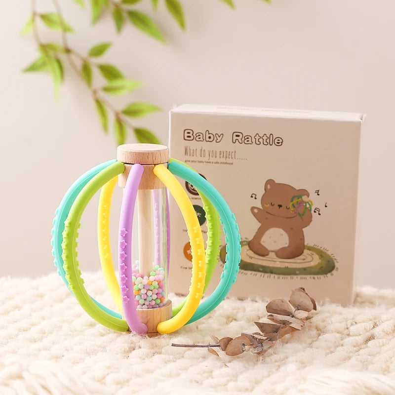 Baby Wooden Rain Rattle
