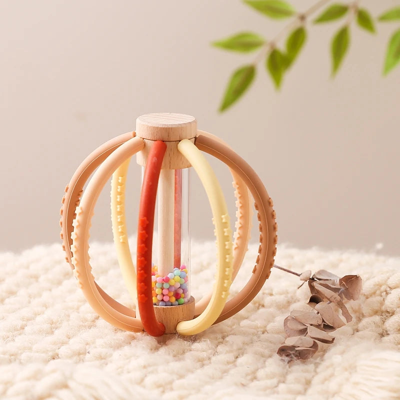 Baby Wooden Rain Rattle