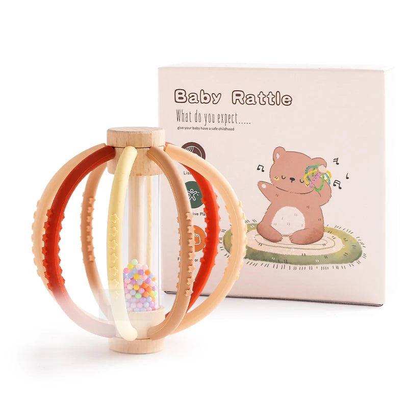 Baby Wooden Rain Rattle