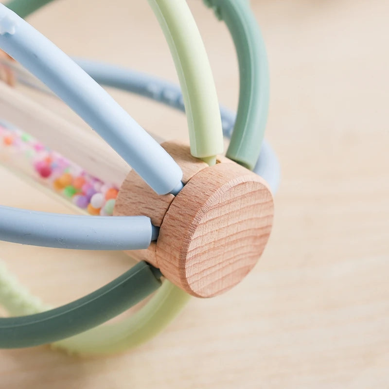 Baby Wooden Rain Rattle