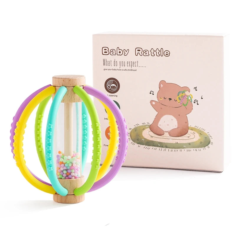 Baby Wooden Rain Rattle