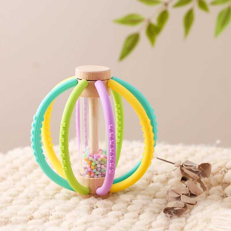 Baby Wooden Rain Rattle
