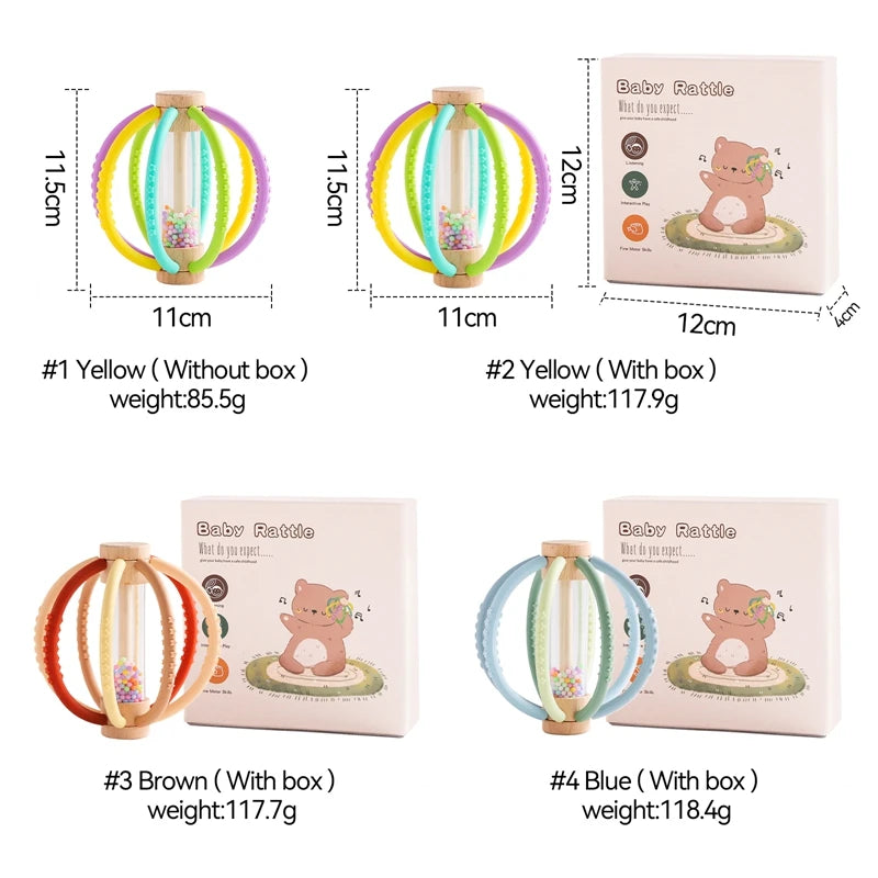 Baby Wooden Rain Rattle