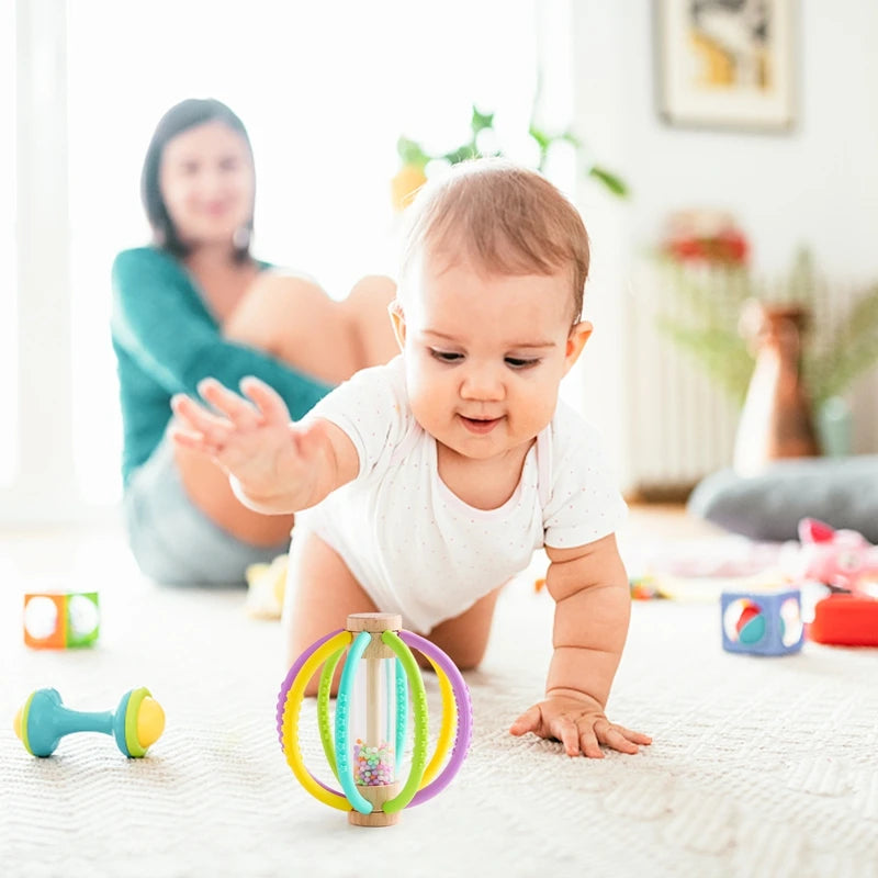 Baby Wooden Rain Rattle