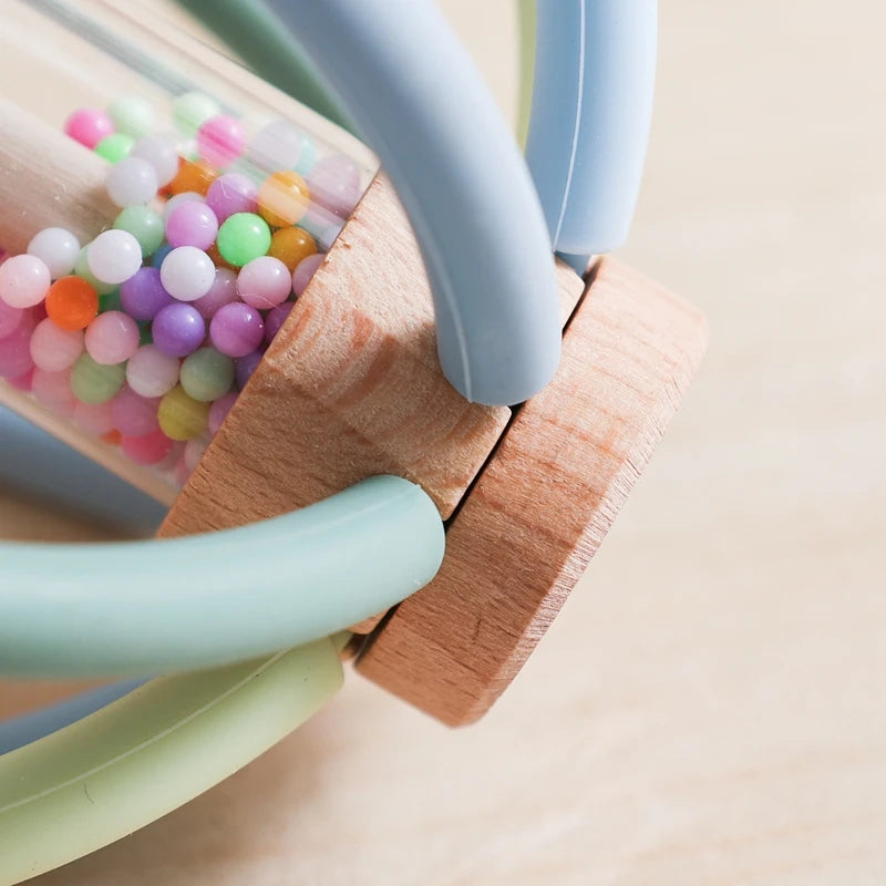 Baby Wooden Rain Rattle