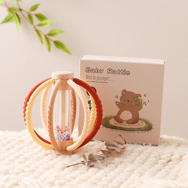 Baby Wooden Rain Rattle