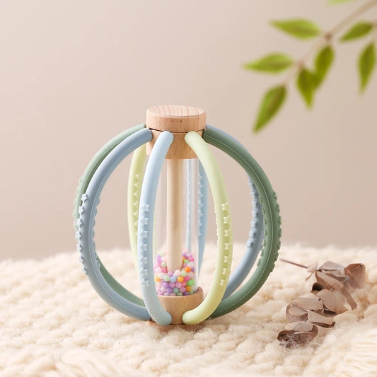 Baby Wooden Rain Rattle